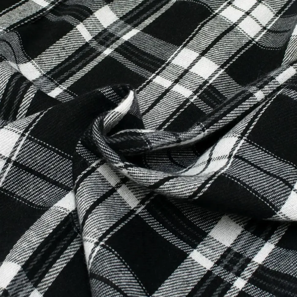 LISTEN FLAVOR Crazy Bear Checkered Shirt