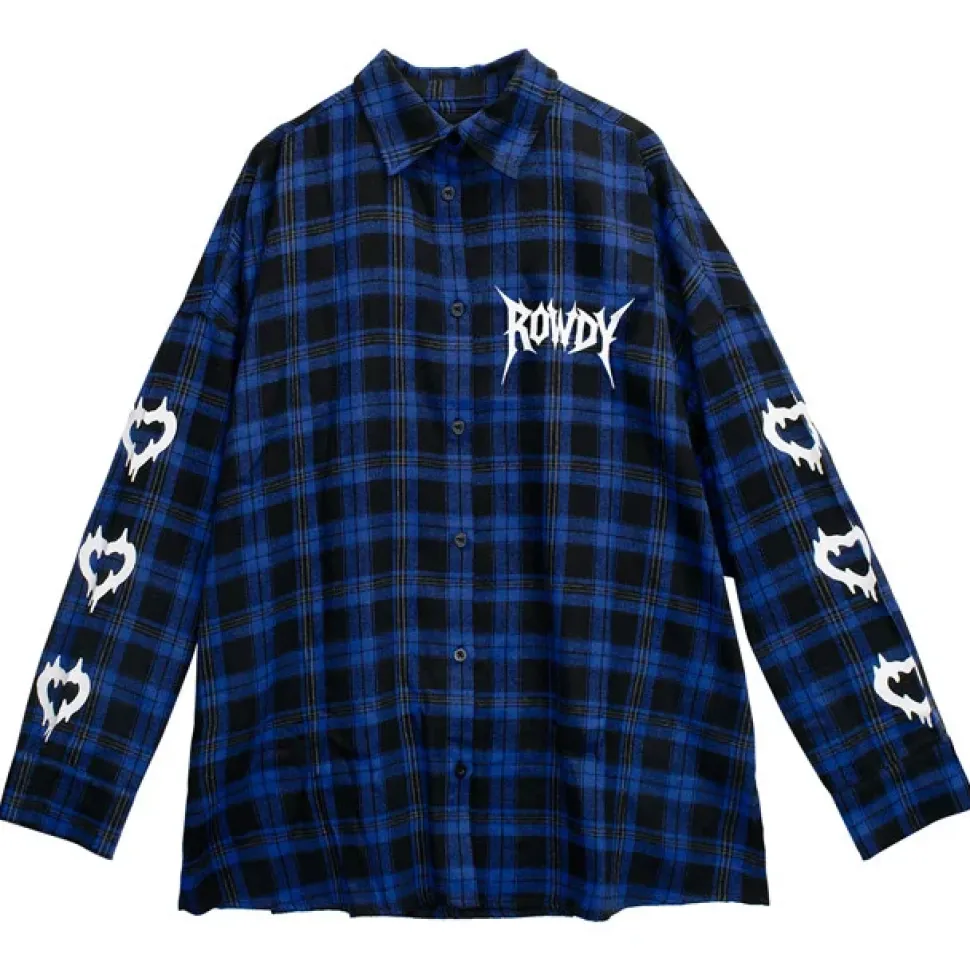 LISTEN FLAVOR Crazy Bear Checkered Shirt