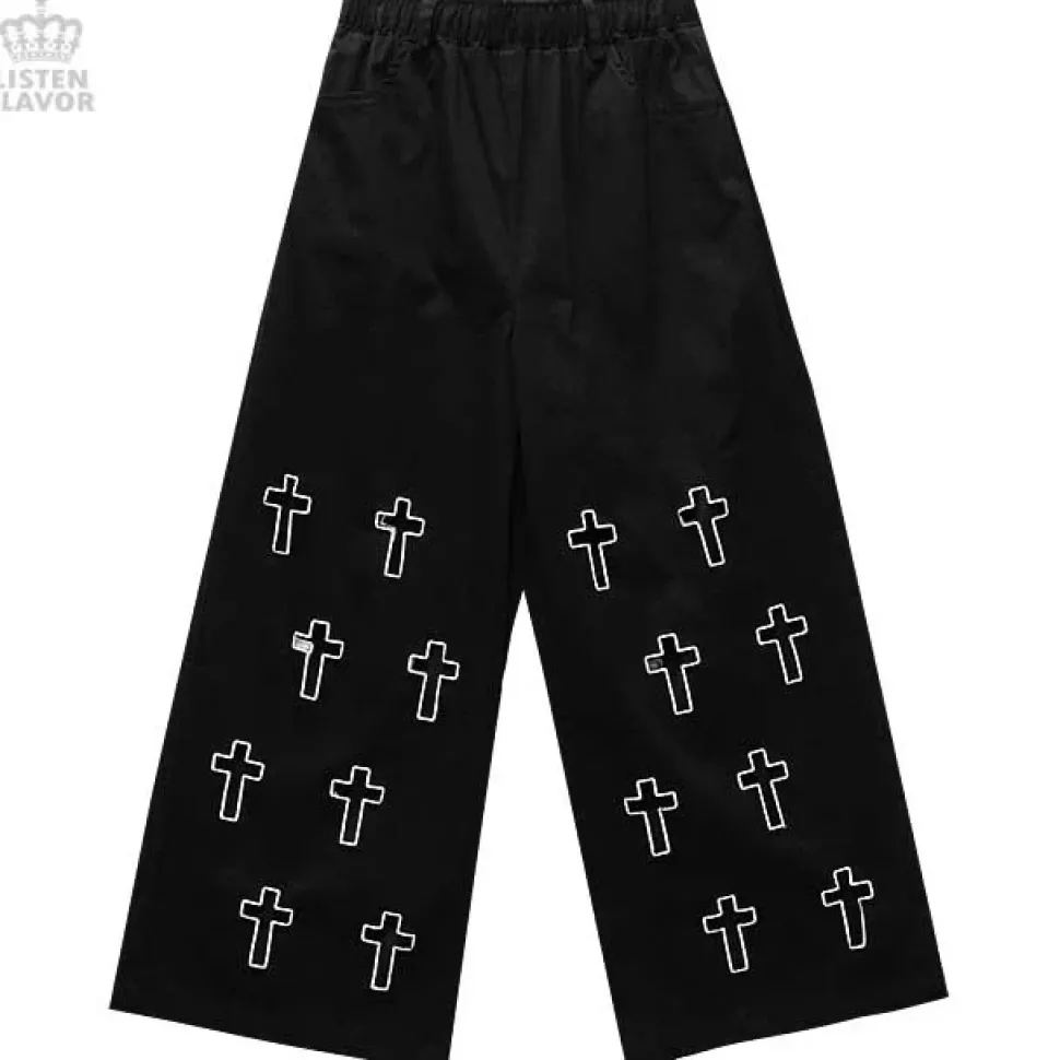 LISTEN FLAVOR Cross Wide Pants
