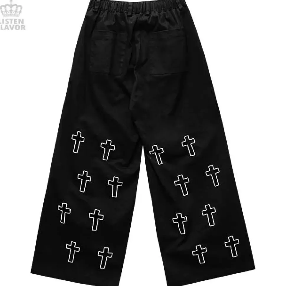 LISTEN FLAVOR Cross Wide Pants