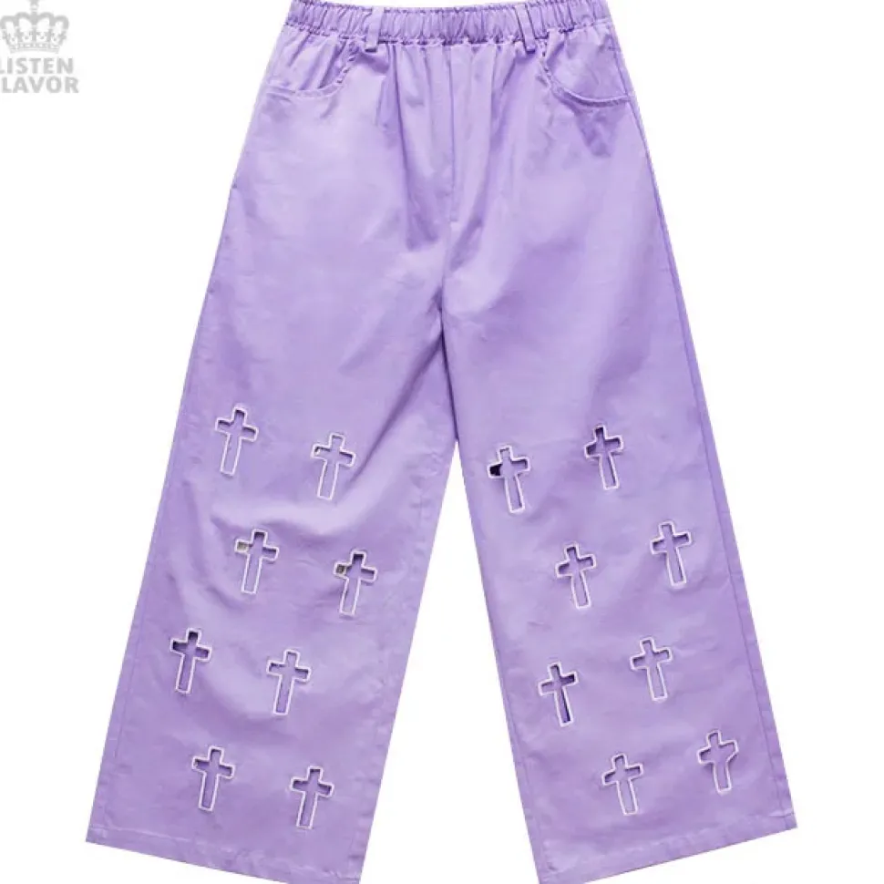 LISTEN FLAVOR Cross Wide Pants