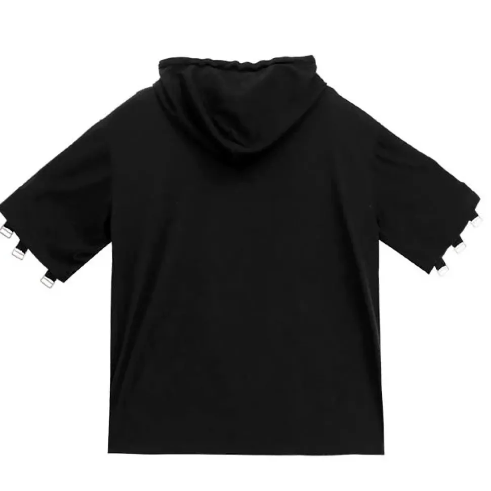 LISTEN FLAVOR Danger Cat 2-Way Cut Hoodie