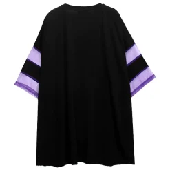 LISTEN FLAVOR Dangerous Black Cat Sheer Switching Top