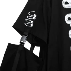 LISTEN FLAVOR Dangerous Safety Pin Separate Sleeve Hoodie