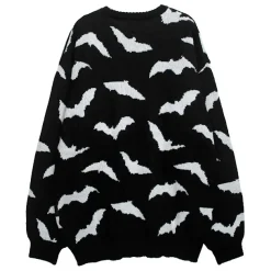 LISTEN FLAVOR Dark Night Bat Knit