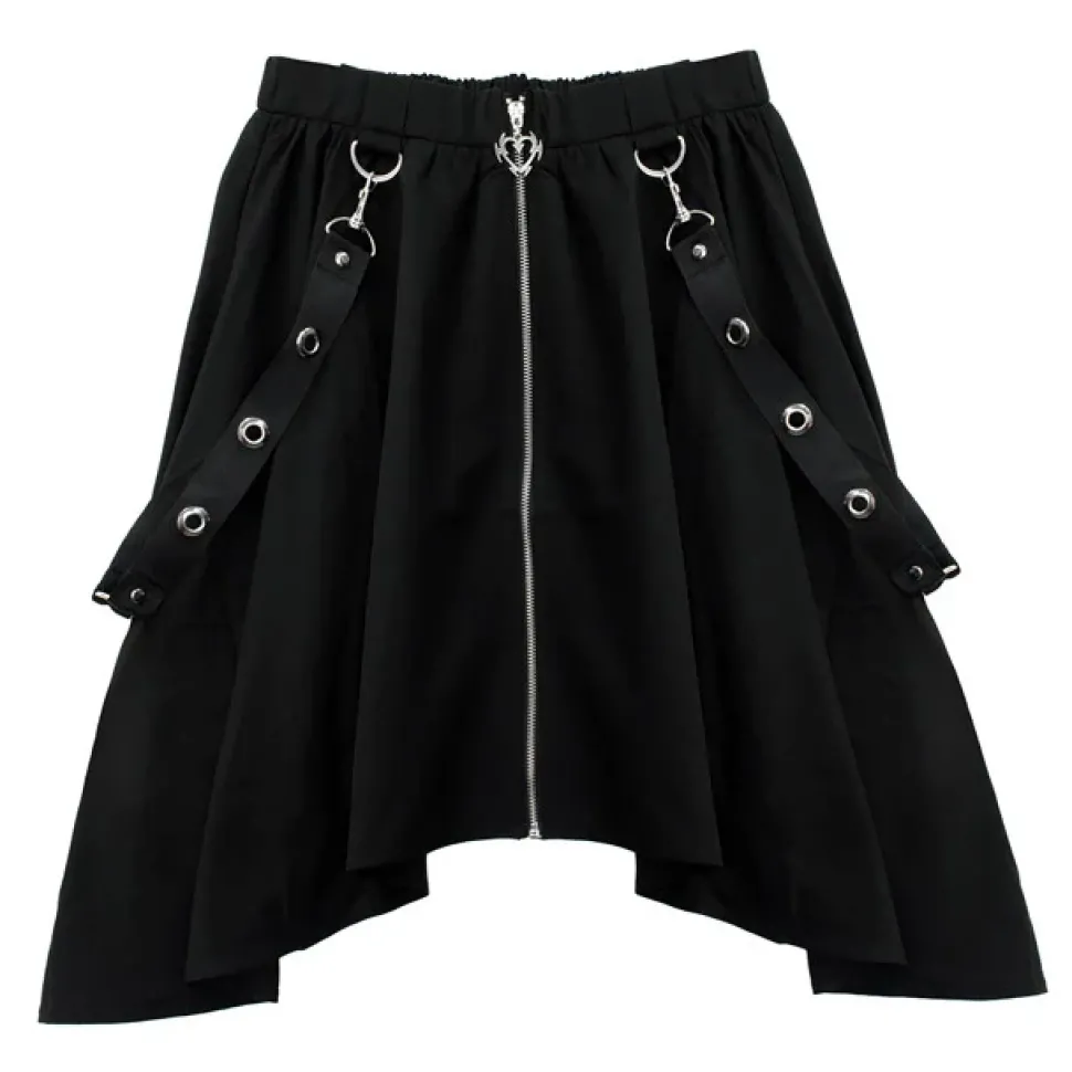 LISTEN FLAVOR Dark Nights Hemline Maxi Skirt