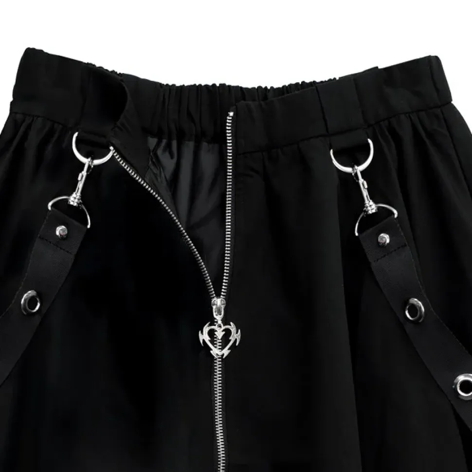 LISTEN FLAVOR Dark Nights Hemline Maxi Skirt