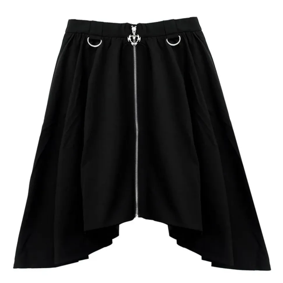 LISTEN FLAVOR Dark Nights Hemline Maxi Skirt