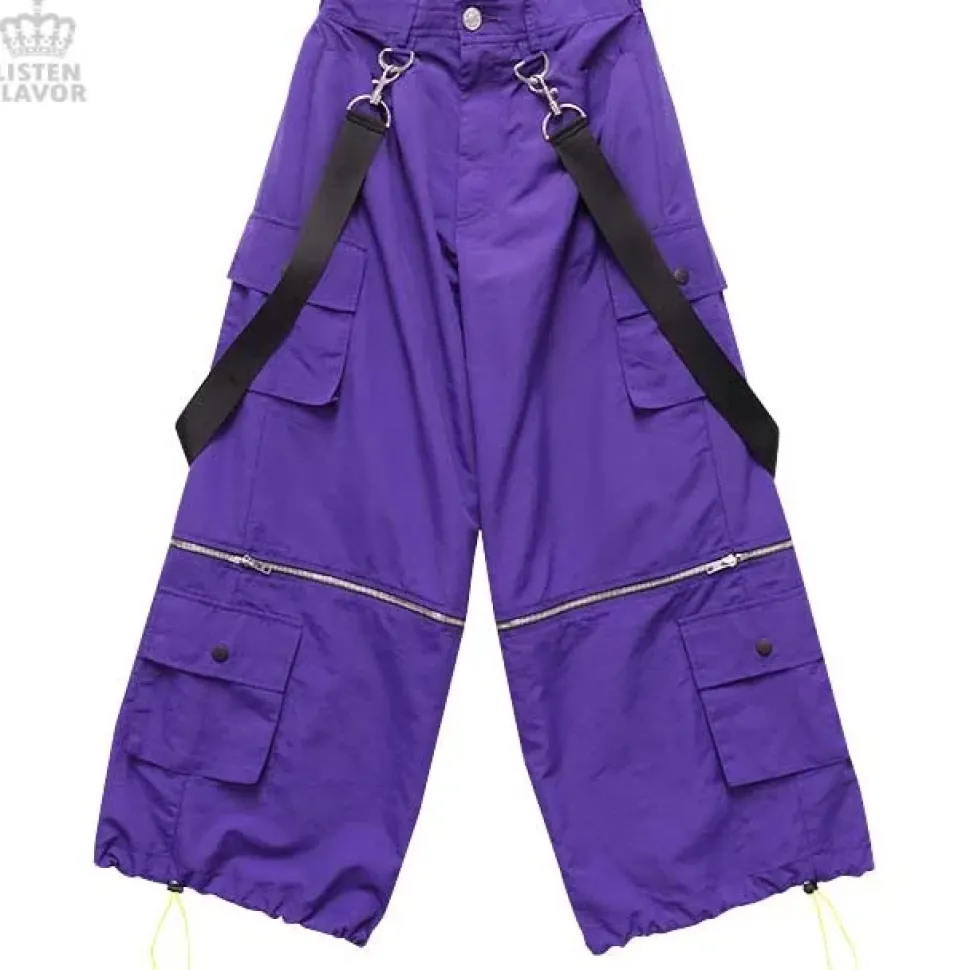 LISTEN FLAVOR Detachable Cargo Pants w/ Suspenders
