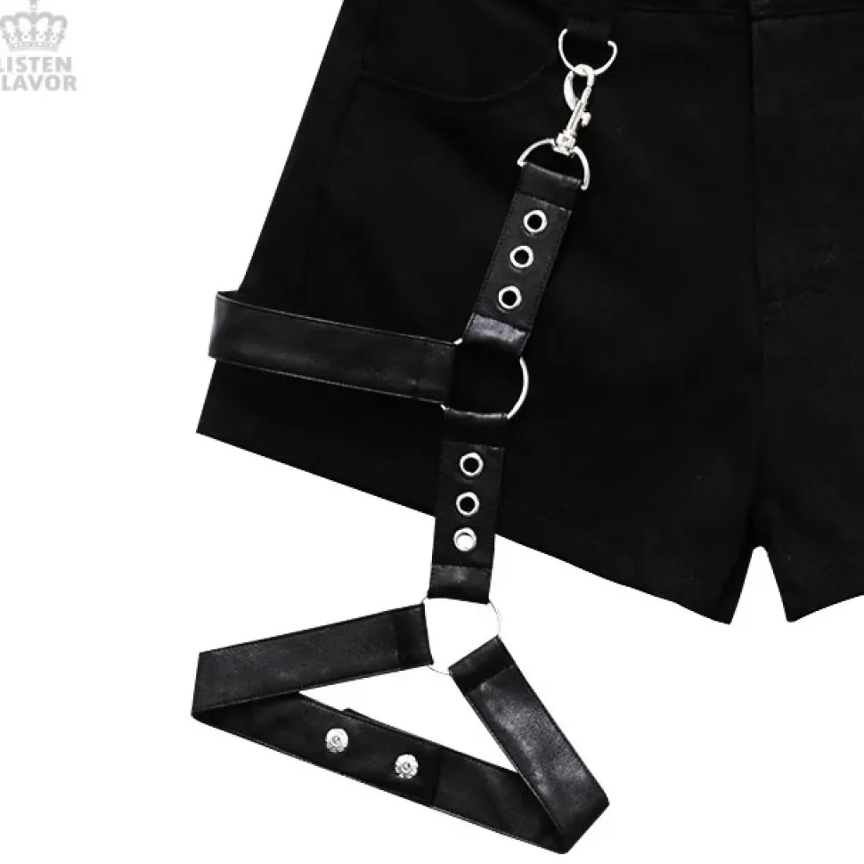 LISTEN FLAVOR Detachable Harness Garter Belt Shorts