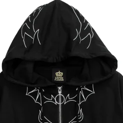 LISTEN FLAVOR Devil Heart 2-Way Mesh Hoodie