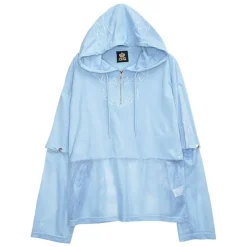 LISTEN FLAVOR Devil Heart 2-Way Mesh Hoodie