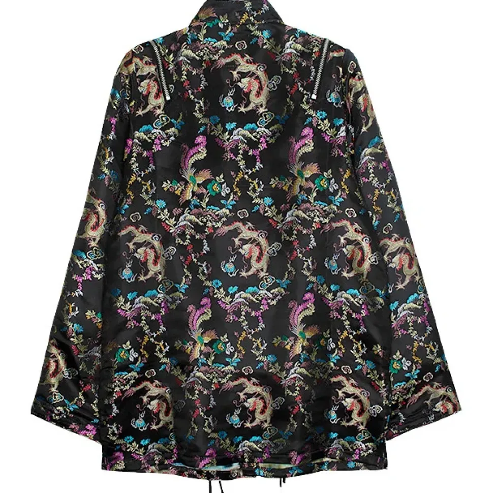 LISTEN FLAVOR Dragon China Brocade Shirt Black Dragon