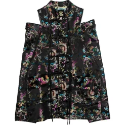 LISTEN FLAVOR Dragon China Brocade Shirt Black Dragon