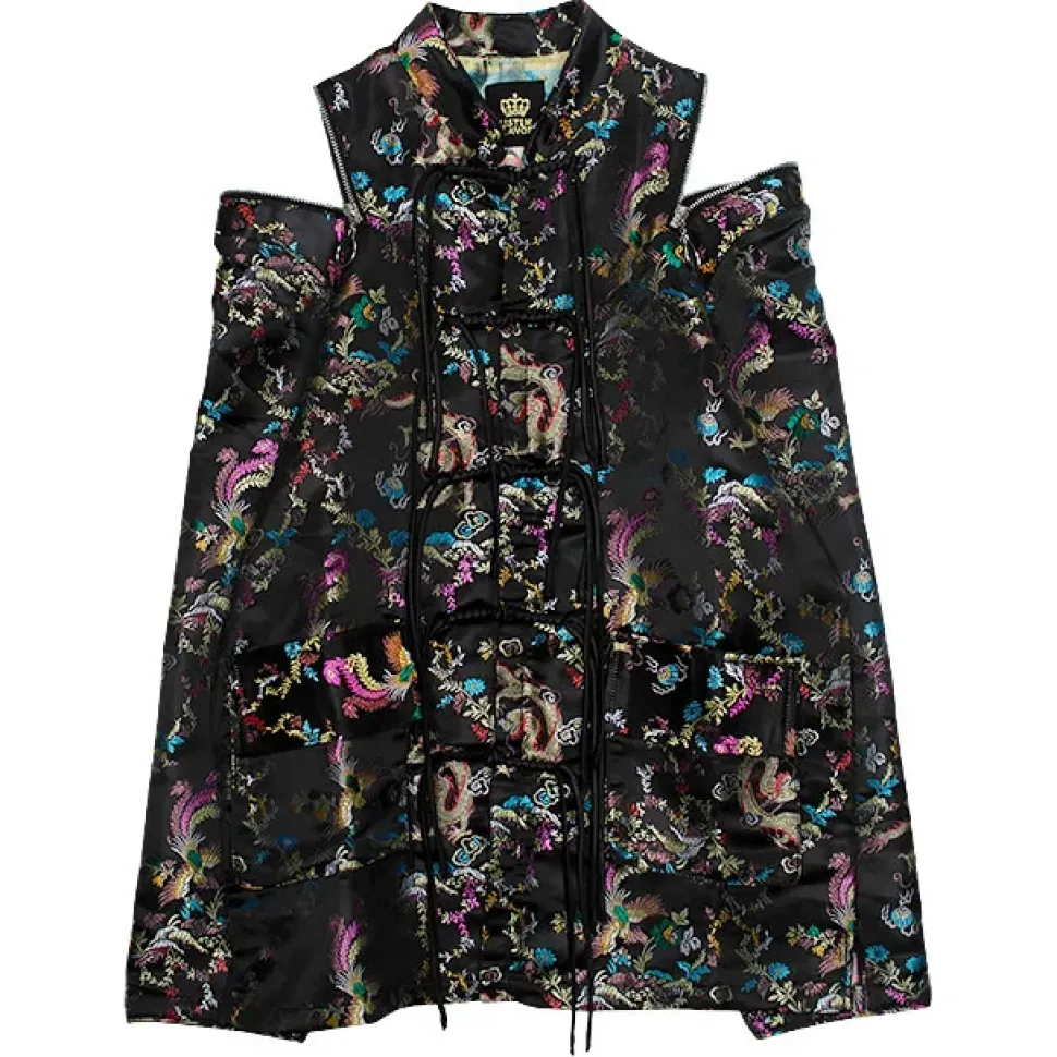 LISTEN FLAVOR Dragon China Brocade Shirt Black Dragon