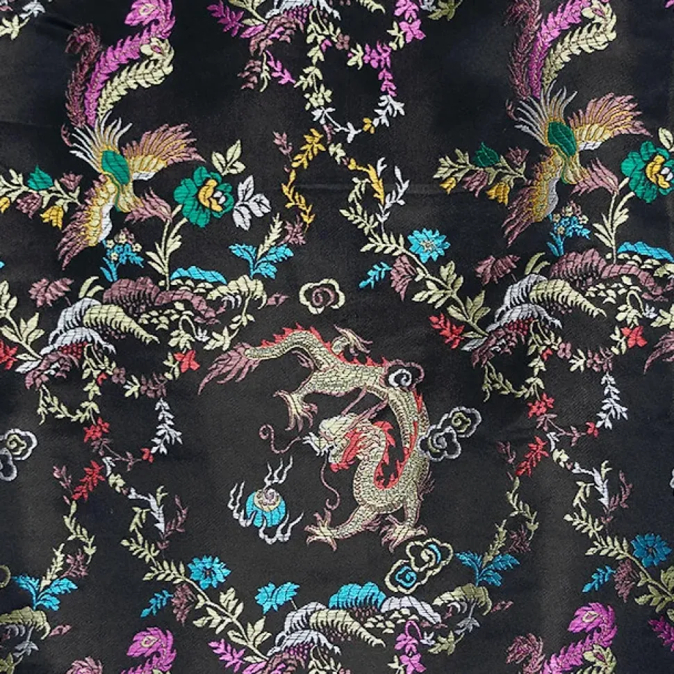 LISTEN FLAVOR Dragon China Brocade Shirt Black Dragon