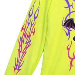 LISTEN FLAVOR Fallen Angel's Black Cat Long Sleeve T-Shirt