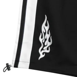 LISTEN FLAVOR Fallen Angel's 2-Way Separate Jersey Pants Black x White