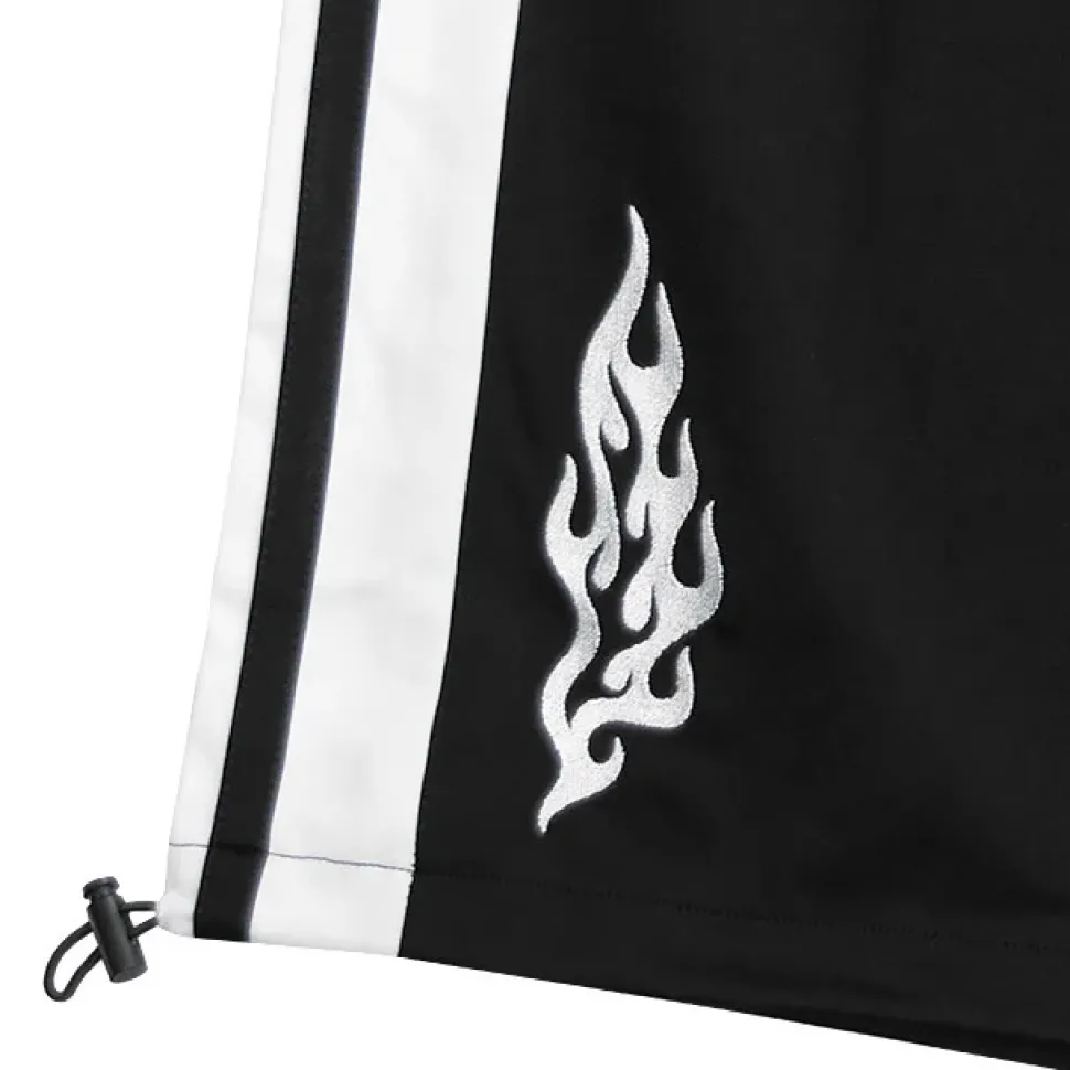 LISTEN FLAVOR Fallen Angel's 2-Way Separate Jersey Pants Black x White