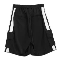 LISTEN FLAVOR Fallen Angel's 2-Way Separate Jersey Pants Black x White