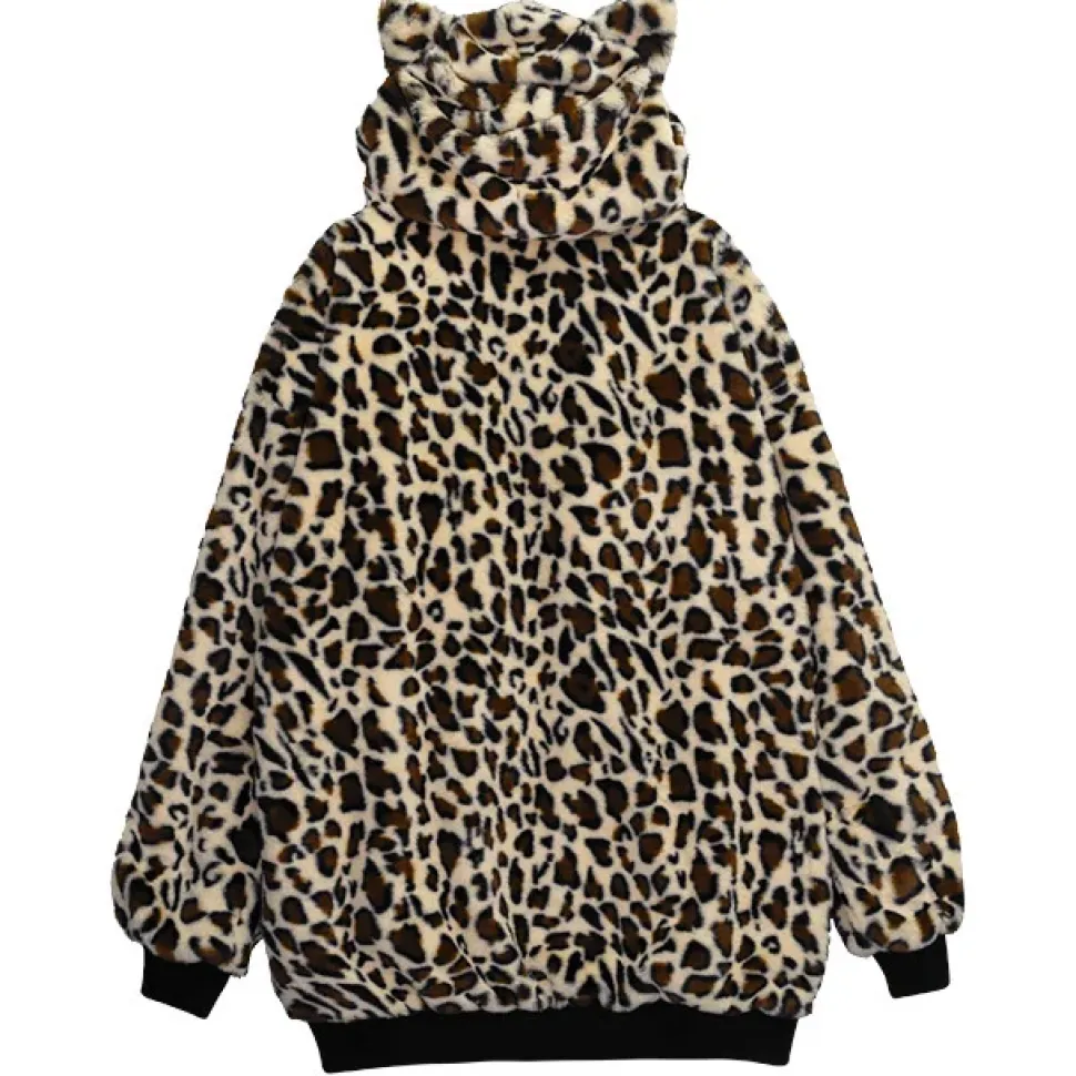 LISTEN FLAVOR Fire Heart Cat Ear Boa Blouson