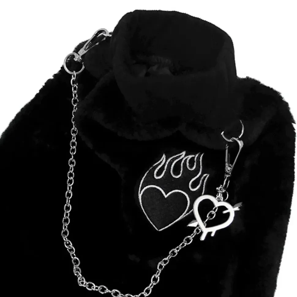 LISTEN FLAVOR Fire Heart Chain Boa Leg Covers