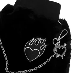 LISTEN FLAVOR Fire Heart Chain Boa Leg Covers