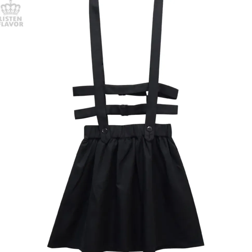 LISTEN FLAVOR Flared Skirt w/ Harness Belt