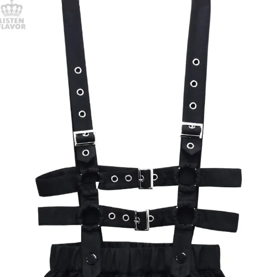 LISTEN FLAVOR Flared Skirt w/ Harness Belt