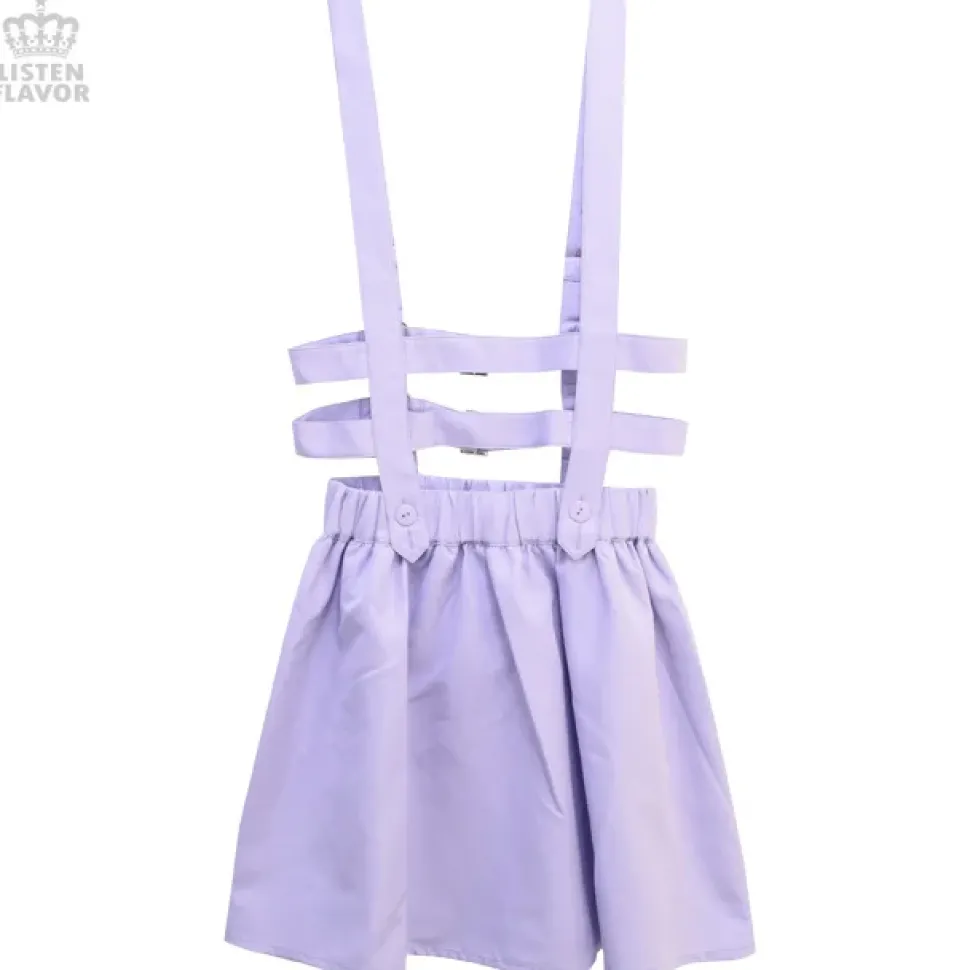 LISTEN FLAVOR Flared Skirt w/ Harness Belt
