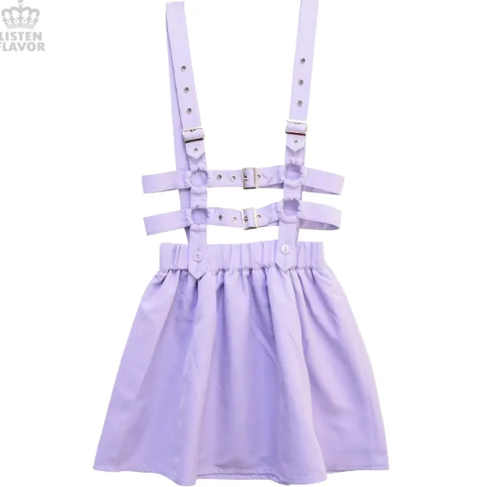 LISTEN FLAVOR Flared Skirt w/ Harness Belt