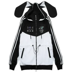 LISTEN FLAVOR From the Mirai Bunny Ear Jersey Hoodie