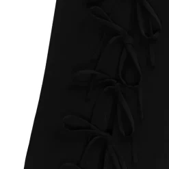 LISTEN FLAVOR Front Slit Ribbon Pants