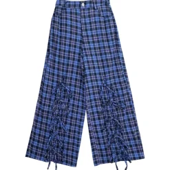 LISTEN FLAVOR Front Slit Ribbon Pants