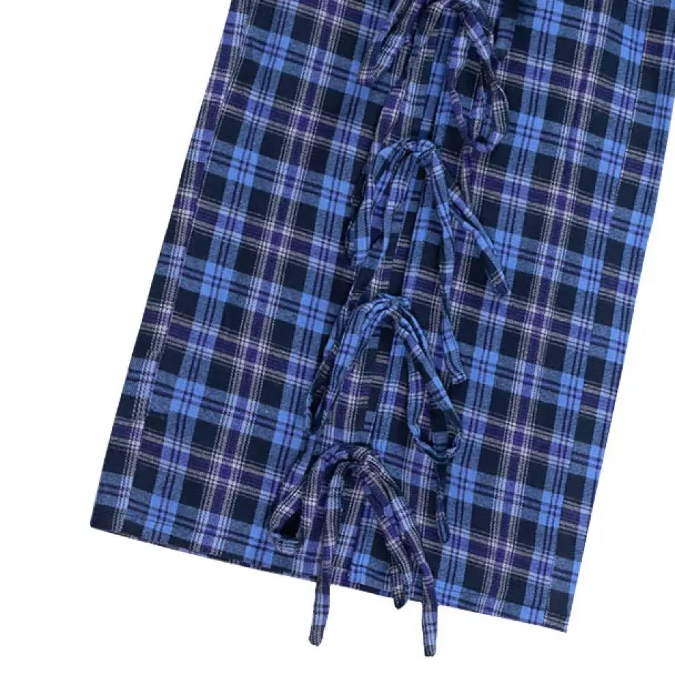 LISTEN FLAVOR Front Slit Ribbon Pants