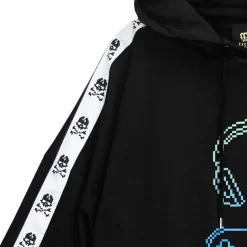 LISTEN FLAVOR Gaming 8 bit Sleeve Line Hoodie