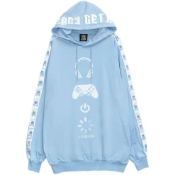 LISTEN FLAVOR Gaming 8 bit Sleeve Line Hoodie