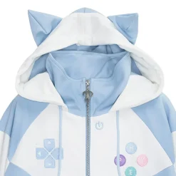 LISTEN FLAVOR Gaming Cat Ear Jersey Hoodie