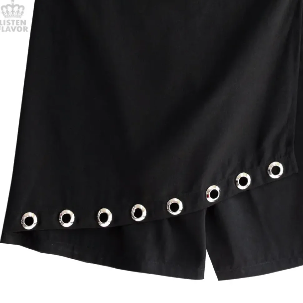 LISTEN FLAVOR Gaucho Pants w/ Eyelet Flap