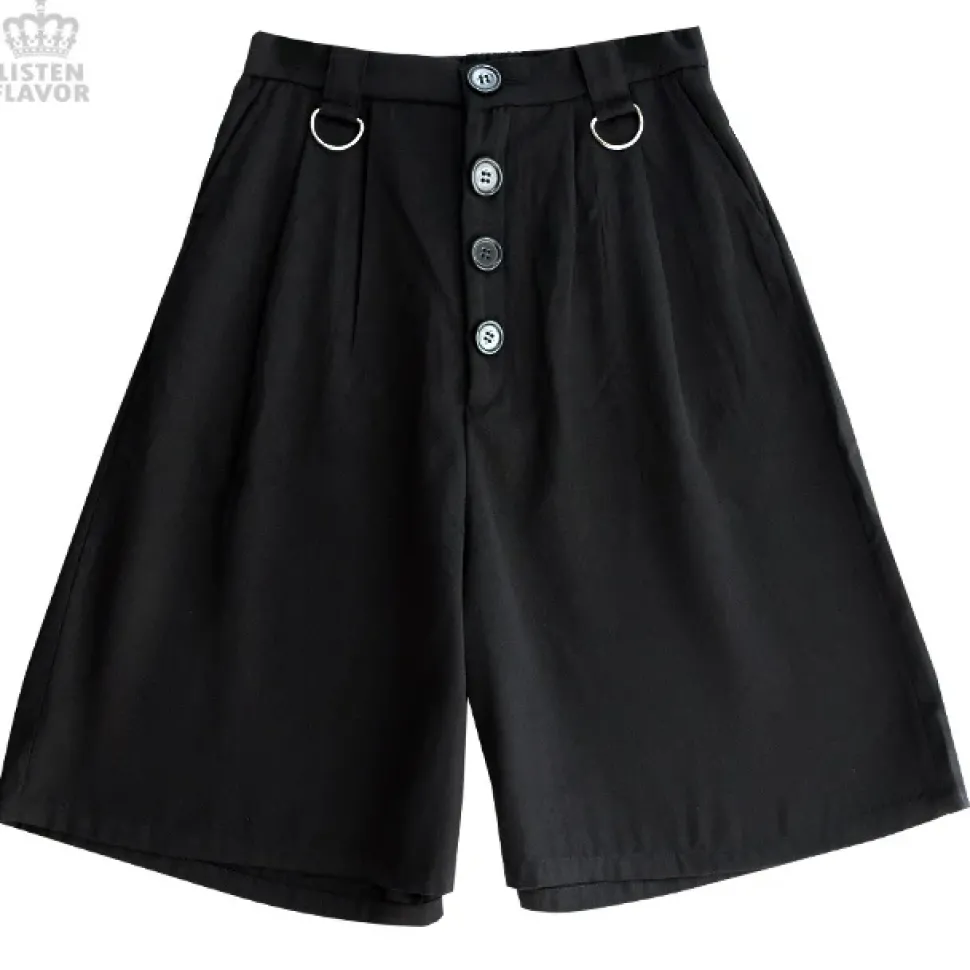 LISTEN FLAVOR Gaucho Pants w/ Eyelet Flap