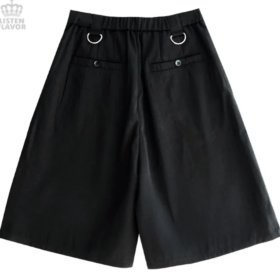 LISTEN FLAVOR Gaucho Pants w/ Eyelet Flap