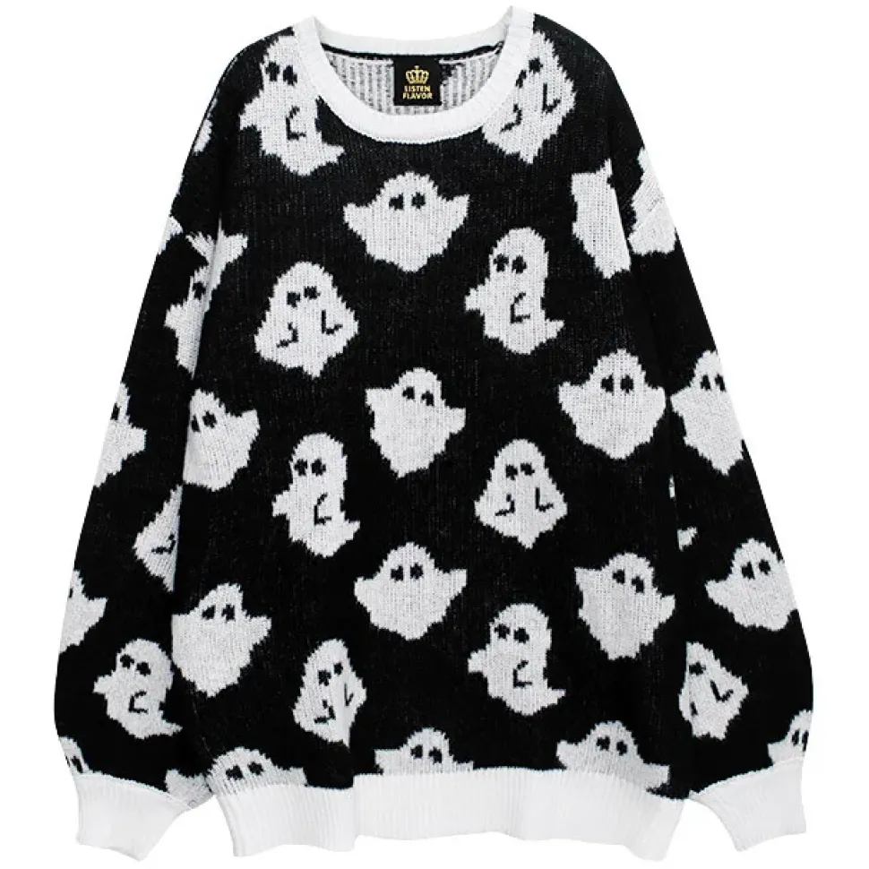 LISTEN FLAVOR Ghost Knit Top