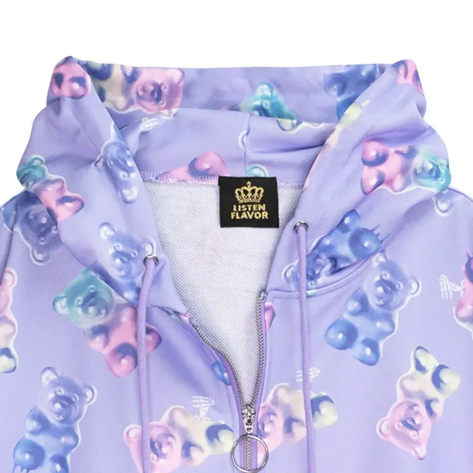 LISTEN FLAVOR Gummy Bear Zip Hoodie