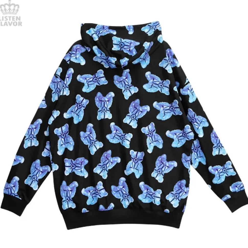 LISTEN FLAVOR Harness Bear Pullover Hoodie
