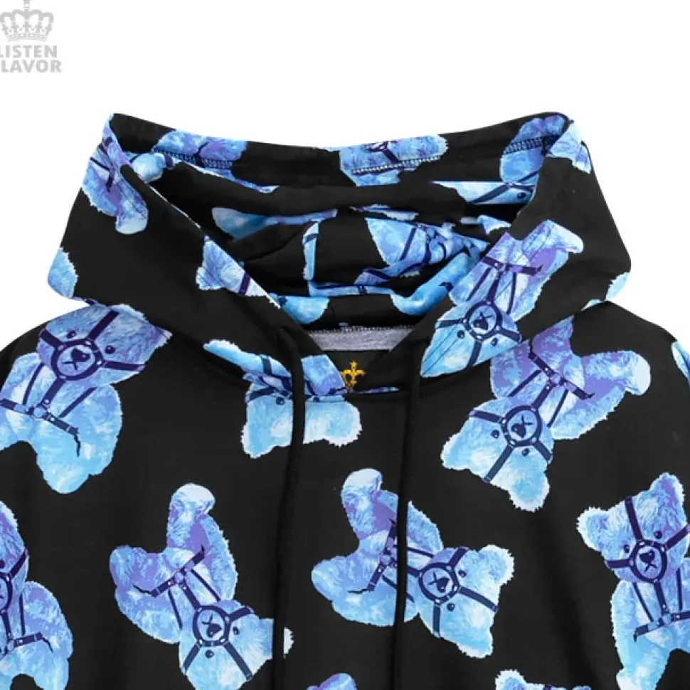 LISTEN FLAVOR Harness Bear Pullover Hoodie