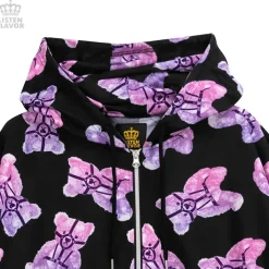 LISTEN FLAVOR Harness Bear Zip-Up Hoodie