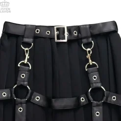 LISTEN FLAVOR Harness Pleated Long Skirt