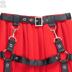 LISTEN FLAVOR Harness Pleated Long Skirt