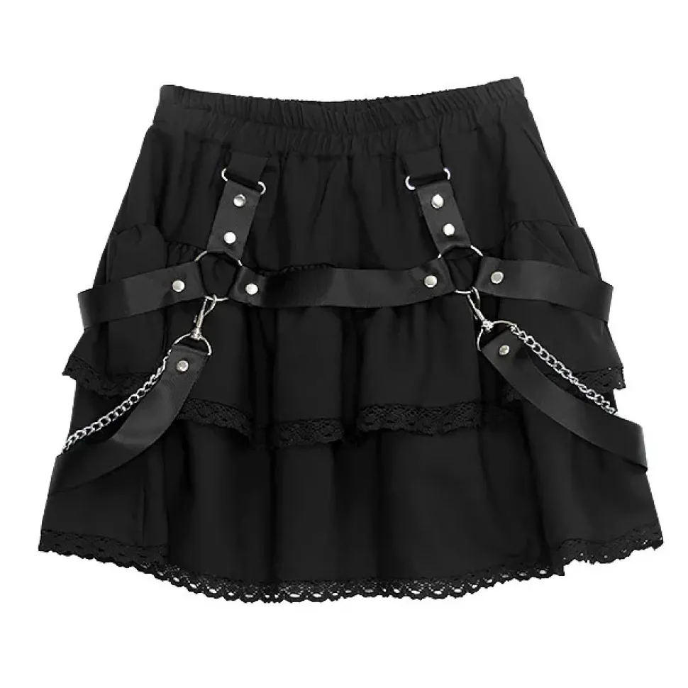 LISTEN FLAVOR Harness Tiered Skirt