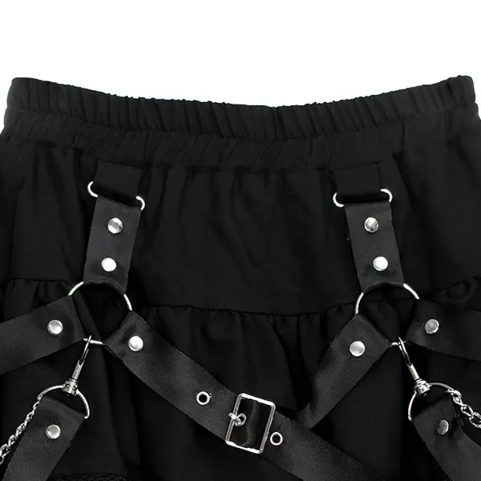 LISTEN FLAVOR Harness Tiered Skirt